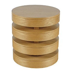 Jofran,Brix Mid-Century Modern Floating Sculpture Layered Square End Table - 1 of 4