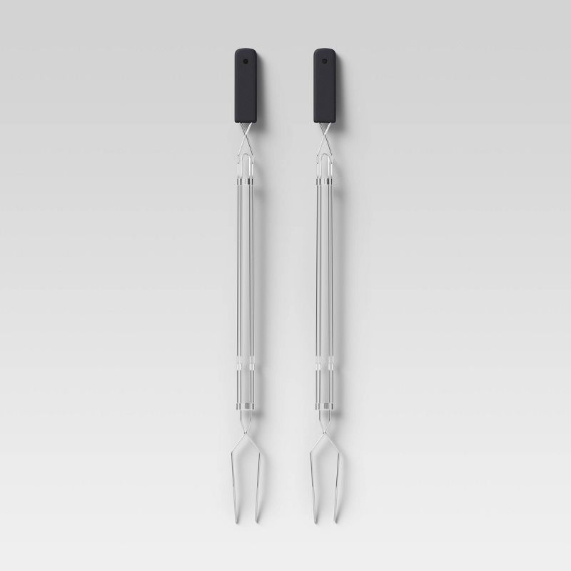 2pk Stainless Steel Extension Forks Black - Room Essentials&#8482;, 1 of 3