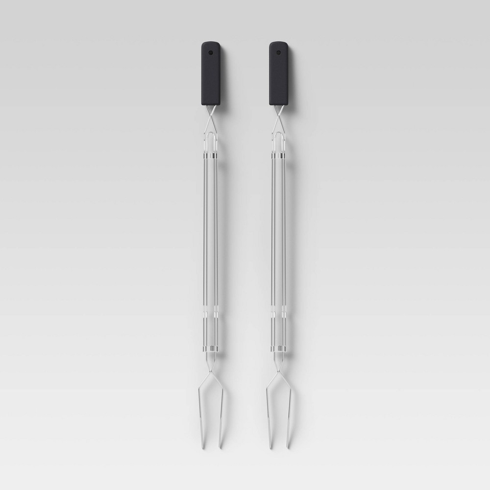 Photos - Other Appliances 2pk Stainless Steel Extension Forks Black - Room Essentials™