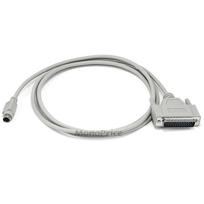 Monoprice Mac+/Imagewriter I Cable - 6 Feet - Beige | MDIN8 Male/DB25 Male