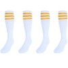 CTM Striped Top Ribbed Tube Socks (4 Pair Pack) - 4 of 4