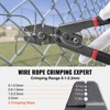 VEVOR Wire Rope Crimping Tool and Cutter Up To 2.2mm Wire Cable Crimps, 1/64" - 3/32" Crimping Loop Sleeve Kit and 160pcs Aluminum Buckles - 3 of 4