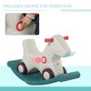 Infurnic Baby Walkers Kids 2 in 1 Rocking Horse Sliding Car Indoor Outdoor Use Detachable Base, Wheels, Smooth Materials, Grey, 29.25"*14.25"*17.25" - 2 of 4