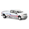 Greenlight 1/64 2019 Ford F-350 Lariat Dually Pickup Truck, White with Custom Stripes, Dually Drivers Series 16 46160-D - 2 of 4