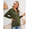 Women's Casual Long - Sleeve Collared Half - Zip Pullover Sweatshirt, Comfortable Top for Daily and Sports Wear - 2 of 4