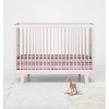 Bacati - Multicolor Stripes Pink Fuschia Beige Chocolate 100 percent Cotton Universal Baby US Standard Crib or Toddler Bed Fitted Sheet - 4 of 4
