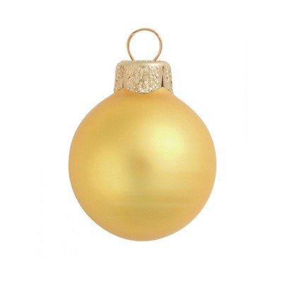 Northlight 4ct Matte Glass Ball Christmas Ornament Set 4.75" - Yellow Sun