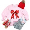Simply Sage Market Women's Graphic Sweatshirt Coquette Christmas Snowflake Bow - 3 of 4