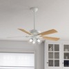 Hunter Fans 52" Crestfield Lighted Ceiling Fan Matte Silver with Light Gray Oak Blades and Integrated LED - 4 of 4