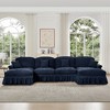 AENKYO Oversized Modular Sofa Set with Removable Ruffles & Ottoman, Large Seater, Deep Seat Corner Sofa with Chenille Fabric for Office, Living Room - 3 of 4