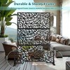 TOAOTBNBO Metal Privacy Screen with Stand, Decorative Privacy Fence Panels with Net Pattern, Outdoor Privacy Screen for Garden, Black - 4 of 4