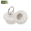 Unique Bargains Rubber Beaded Chain with Pull Ring Durable Drain Stopper 2 Pcs - 3 of 4