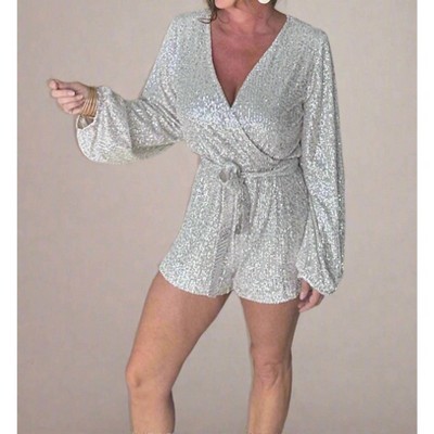 Women's Night Out In Sequence Romper - WISTERIA LANE
