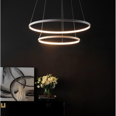 Faven 27'' White Aluminum LED Pendant Light