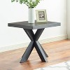 Steve Silver Co. Harris End Table Black: Square Accent Table, Rubberwood Frame, MDF Veneer Top - 2 of 3