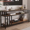 58" Living Room TV Stand for Television up to 65 Inch, Entertainment Center w/3-Tier Open Shelves, TV Media Console Table Quadruple - 4 of 4