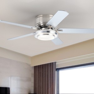 VACZON 52" Silver Modern Smart LED Ceiling Fan with Remote and Lights - 1 of 4