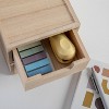 Martha Stewart 2pc Stackable Boxes with Drawers Natural Wood: Desk Organizer Set for Office & Drawer Organization - 2 of 4