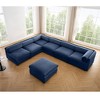 Oversized 142.5" Chenille Modular L-Shaped Sectional Sofa with Cylindrical Cushios and Storage Seat, 7-Piece Free combination Sofa - 2 of 4