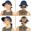 SUN CUBE Women Sun Hat for Outdoor UV Protection, Wide Brim Sun Hat Ponytail, Convertible Zip-Off Beach Hat Visor - 4 of 4