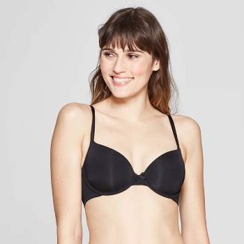 All.you. Lively Women's All Day Deep V No Wire Bra - Jet Black 34a : Target