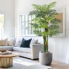 Faux Tall Palm Tree, Triple Golden Cane Palm Trees, Fake Tropical Plant, Artificial Tree Faux Plants for Home Office Indoor Yard Patio Outdoor Decor - 2 of 4