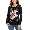 Tipsy Elves Women's Santa Unicorn Sweater - Funny Ugly Christmas Sweater for Holiday Parties: 3X - 4 of 4
