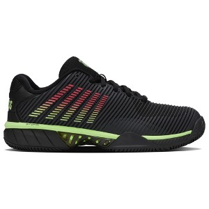 K-Swiss Men's Hypercourt Express 2 HB (Clay) Tennis Shoe (Black/Soft Neon Green/Neon Lava) - 1 of 4