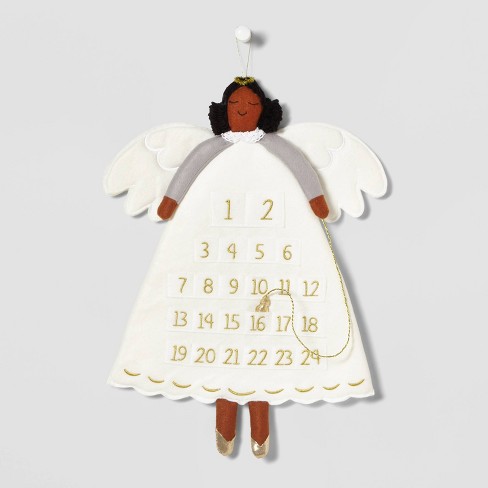 20.25" Fabric Snowy Angel Christmas Advent Calendar - Wondershop™ : Target