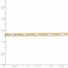Black Bow Jewelry 3.25mm 14k Yellow Gold Solid Flat Figaro Chain Bracelet - 4 of 4