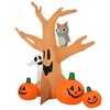 HOMCOM 7.5' Tall Lighted Inflatable Cute Halloween Decoration, Haunted Tree With Owl, Ghost, Pumpkins, Blow Up Outdoor LED Yard Display, Waterproof - 4 of 4