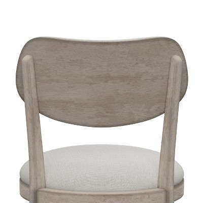 Aged Gray 36" Wood Swivel Counter Stool with Plush Seat