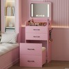 Fredees 3-in-1 Vanity Desk with Flip Top Mirror and Lights. - 3 of 4