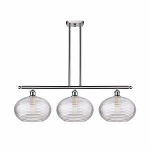Ithaca - 3 Light Stem Hung Island In Industrial Style-11.25 Inches Tall and 38.5 Inches Wide - 1 of 1