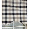 RLF Home Ruskin Check Provance 3" Rod Pocket Lining Luxurious and Elegant Window Treatment Valance 50" x 15" Black - 3 of 4