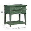 PAGED Night Stand with 2-Drawer, Multi Functional Bedside Table with Tray Top Design, Side Table for Bedroom, Green - 4 of 4