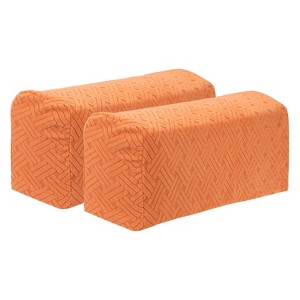 Unique Bargains Non-Slip Stretch Jacquard Couch Armrest Slipcovers 2 Pcs - 1 of 4