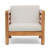 Christopher Knight Home Rachel Outdoor 5 Piece Acacia Wood Conversation Set with Coffee Table and Cushions - 4 of 4