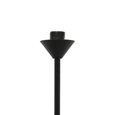 Adjustable Black Metal Torchiere Floor Lamp with White Shade