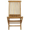Sunnydaze Outdoor Solid Teak Wood with Stained Finish Hyannis Folding Dining Chairs - Light Brown - 2 of 4