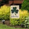 Welcome Shamrock St. Patrick's Day Burlap Garden Flag 18" x 12.5" Briarwood Lane - 4 of 4