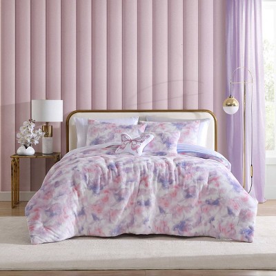 Betseyville Johnson Sunset Tie Dye Comforter Bedding Set Pink