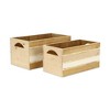 Cheung's Amabel Set of 2 Tri Color Wood Crate Set with Hyacinth Accents - 2 of 4