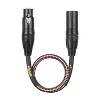 Clef Audio Labs XLR Male to XLR Female, Black Zinc Alloy Shell/Grey Copper Braided - 1 ft - 3 of 4