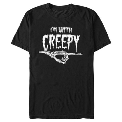 Men's Lost Gods Halloween I'm With Creepy T-shirt : Target