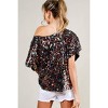 Women's Sequin Dolman Sleeve Blouse - Vine & Love - 3 of 3