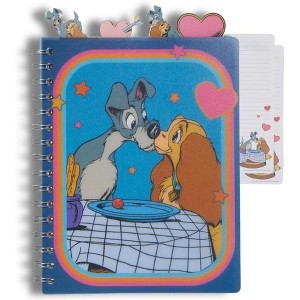 Disney Lady and the Tramp Tab Journal Notebook, Spiral Bound, 96 Lined Pages, 7 x 8inches - 1 of 1