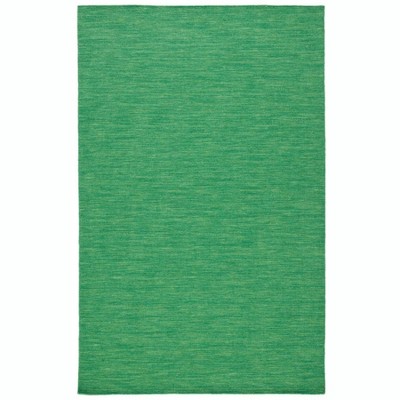 Green Handmade Wool Flatweave Area Rug, 3' x 5'
