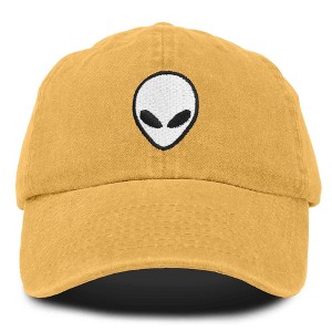 Dalix Alien Embroidered UFO Dad Hat Cotton Baseball Cap Adjustable Mens - 1 of 4
