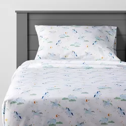 Unicorn Microfiber Sheet Set Blue - Pillowfort™